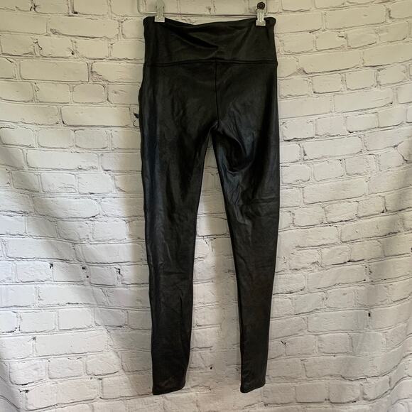 Spanx Faux Leather Black Fall Leggings- Small - Picture 4 of 7